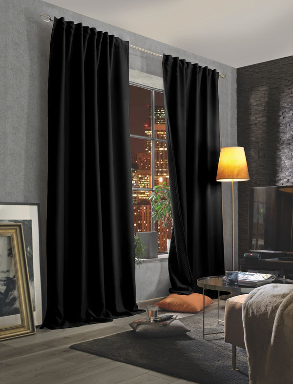 Finley black acoustic curtain