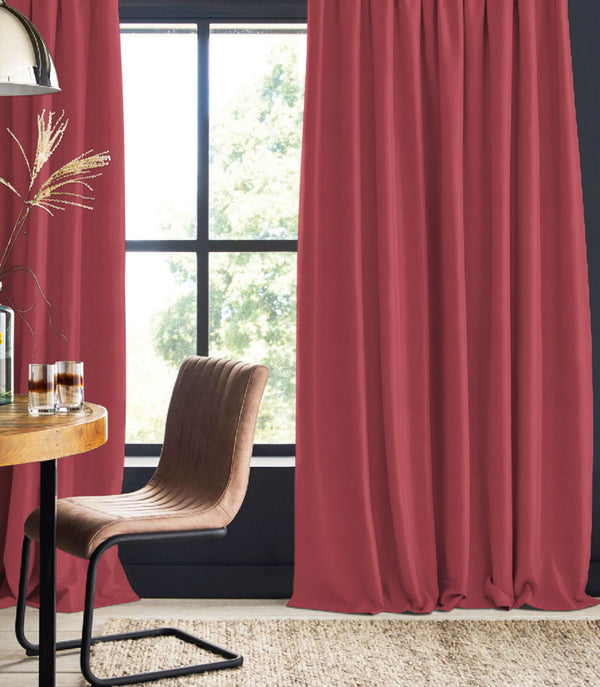 Night curtain "100% sustainable curtain" red oleander