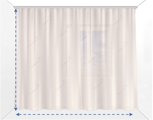 So misst du einen Vorhang bodenlang
