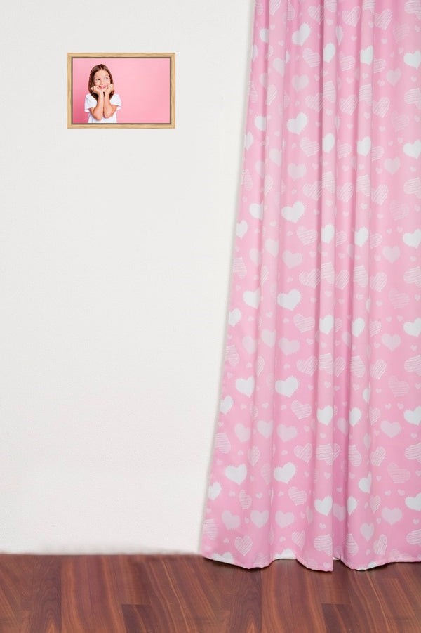 Tenda oscurante "Cuori" rosa Nuria