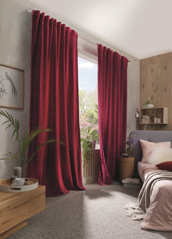 Night curtain "thermal curtain, windbreak curtain" red Davos