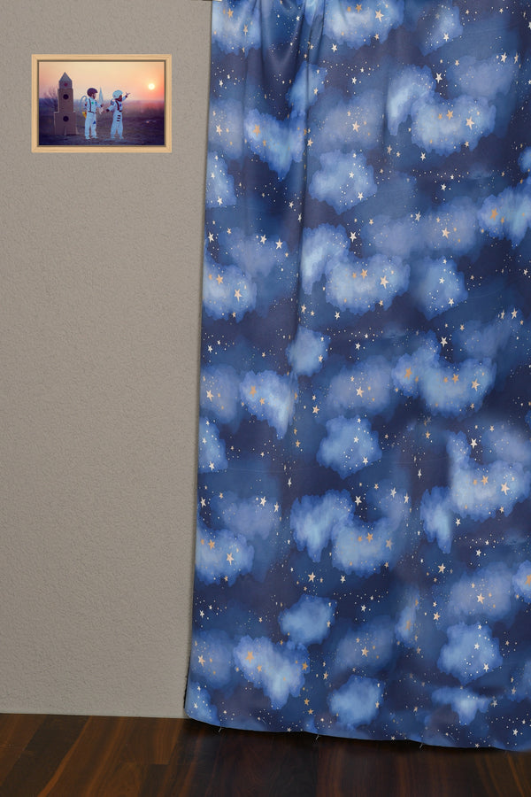 Blackout curtain "Stars" blue Milo