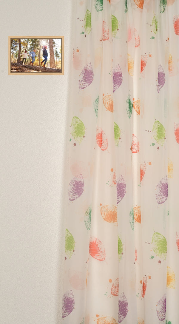 Colorful day curtain Noelia "Leaves"