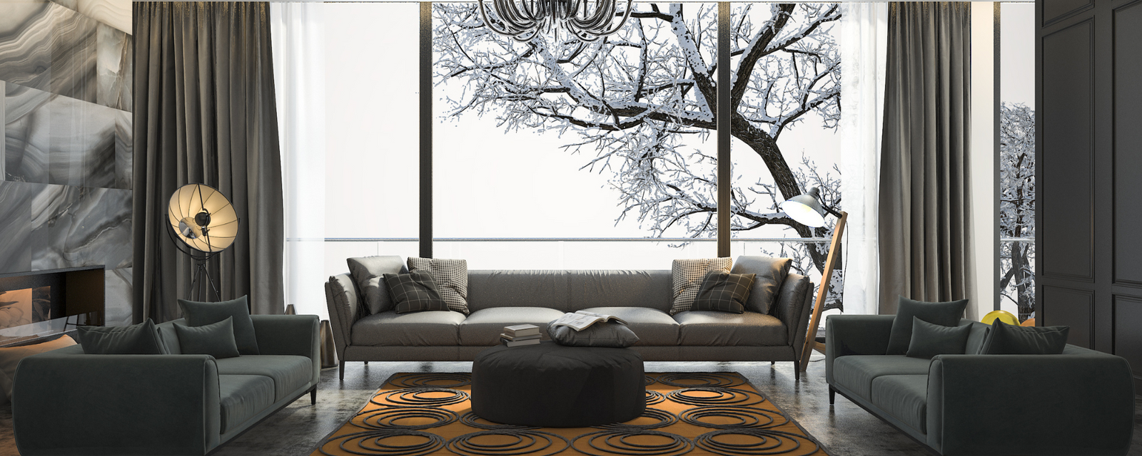 Stoffe und Vorhänge aus Wolle