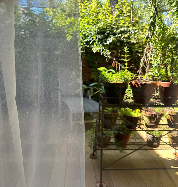Tenda da giorno "molto trasparente" bianca Sanja