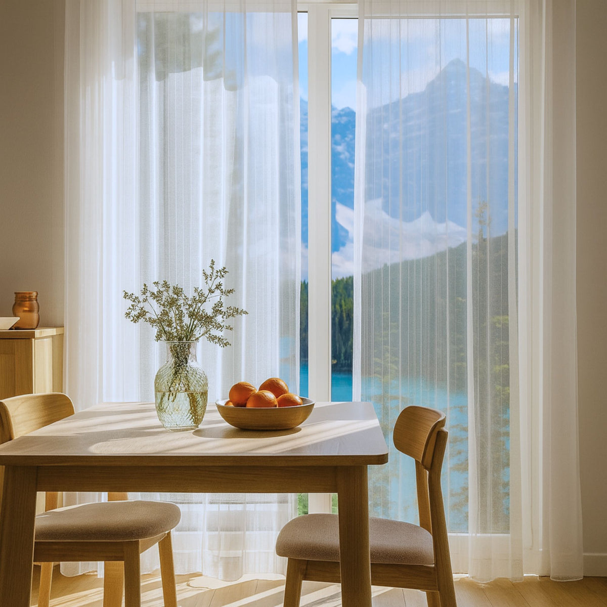 Rideau de jour blanc Freddie