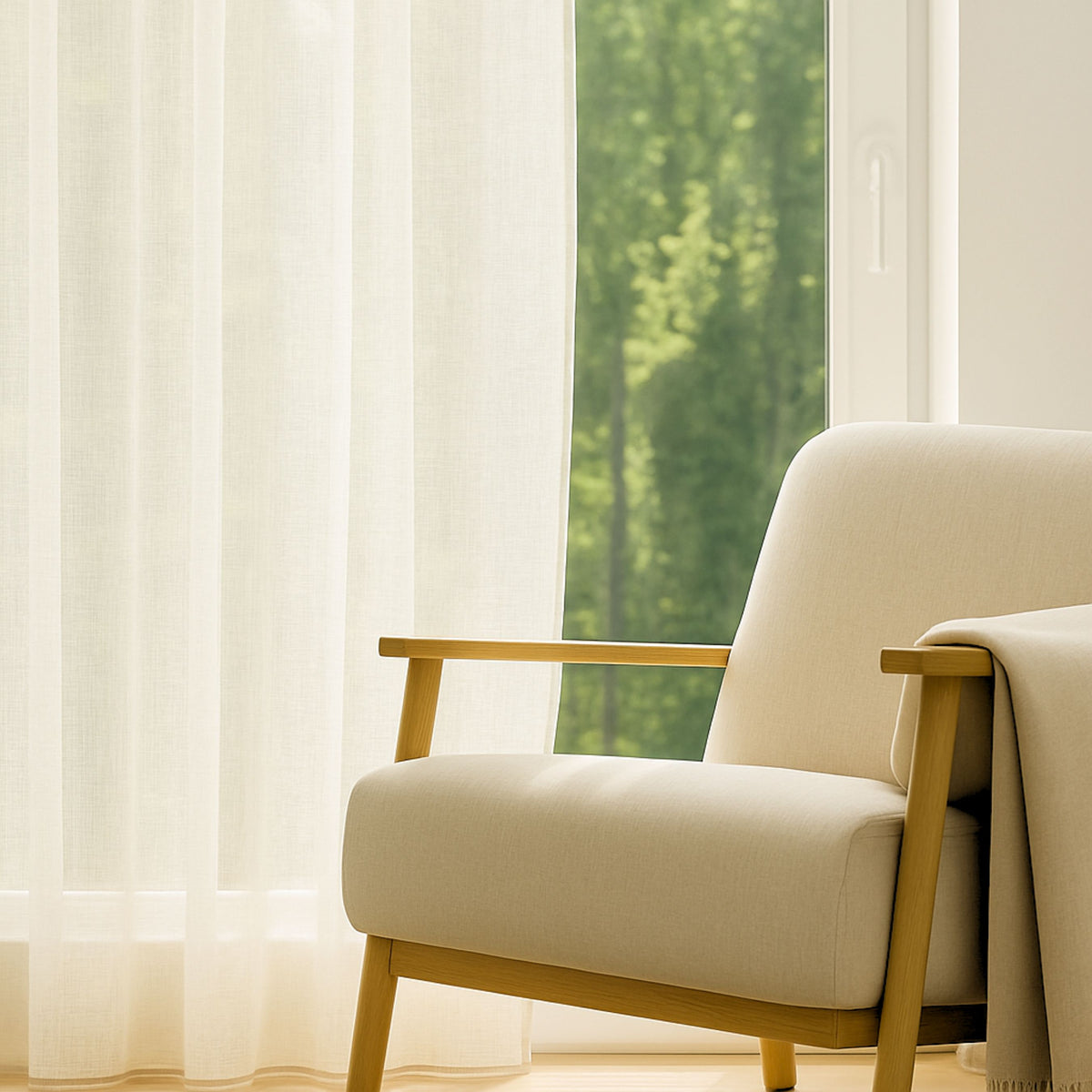 "Linen curtain" day curtain ecru Erin