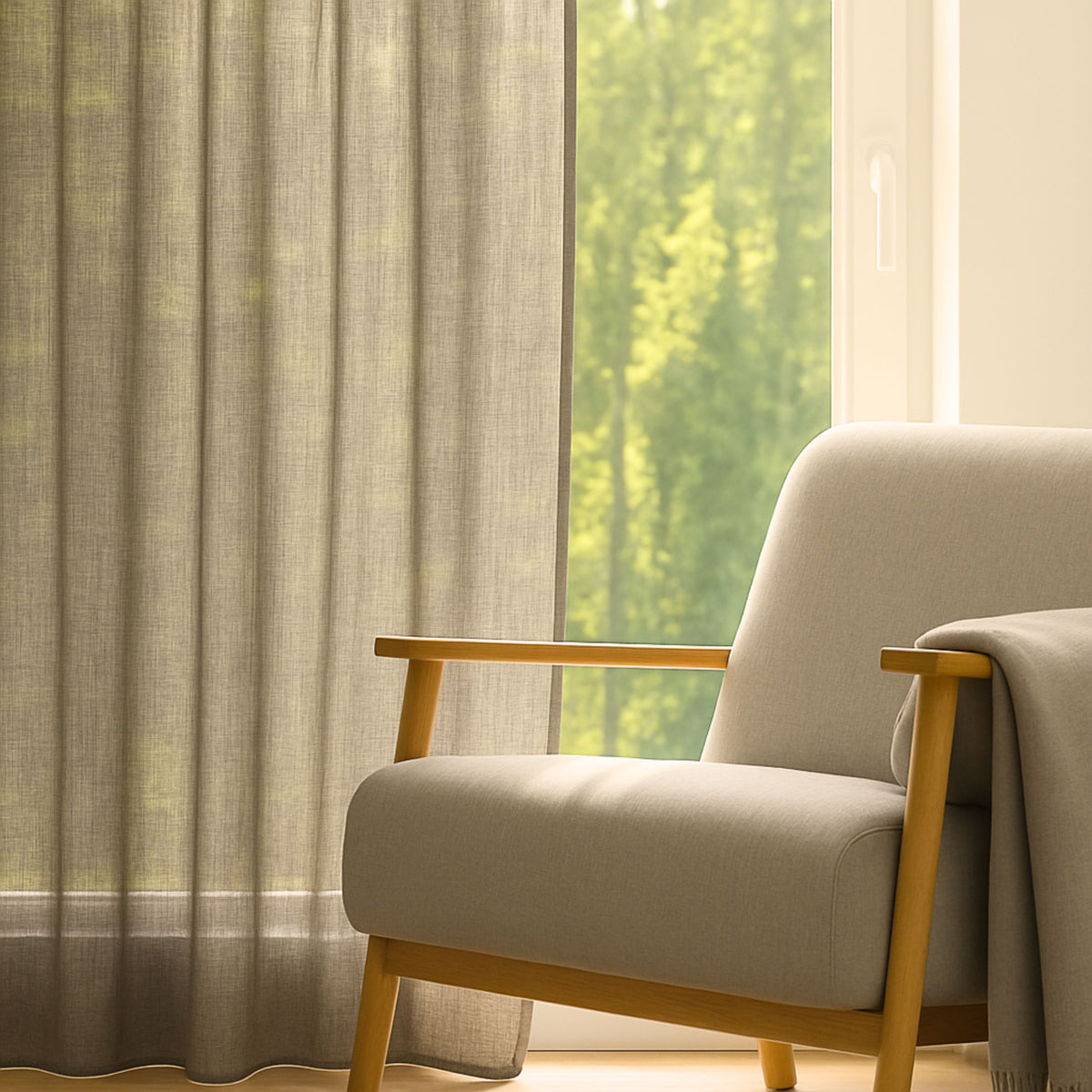 "Rideau de lin" "rideau quotidien Taupe Erin