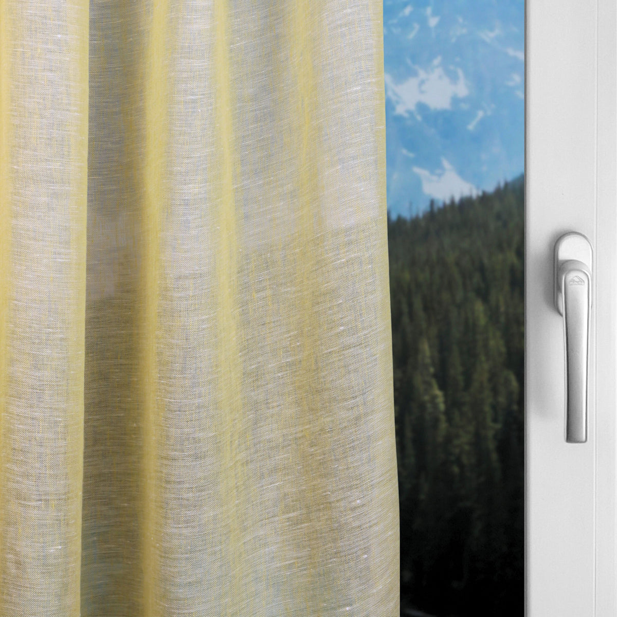 "Leinenvorhang" Tagesvorhang gelb Erin