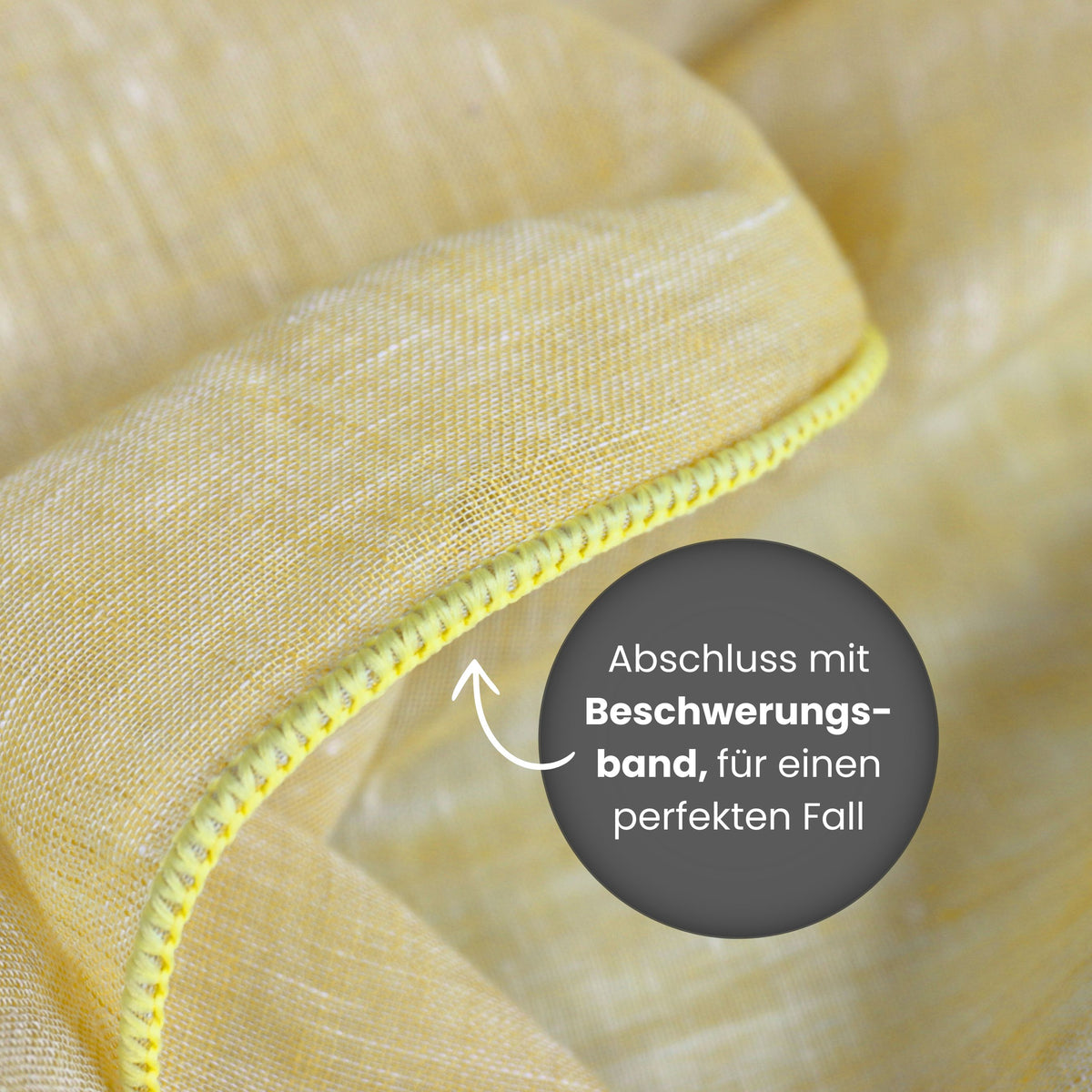 "Leinenvorhang" Tagesvorhang gelb Erin