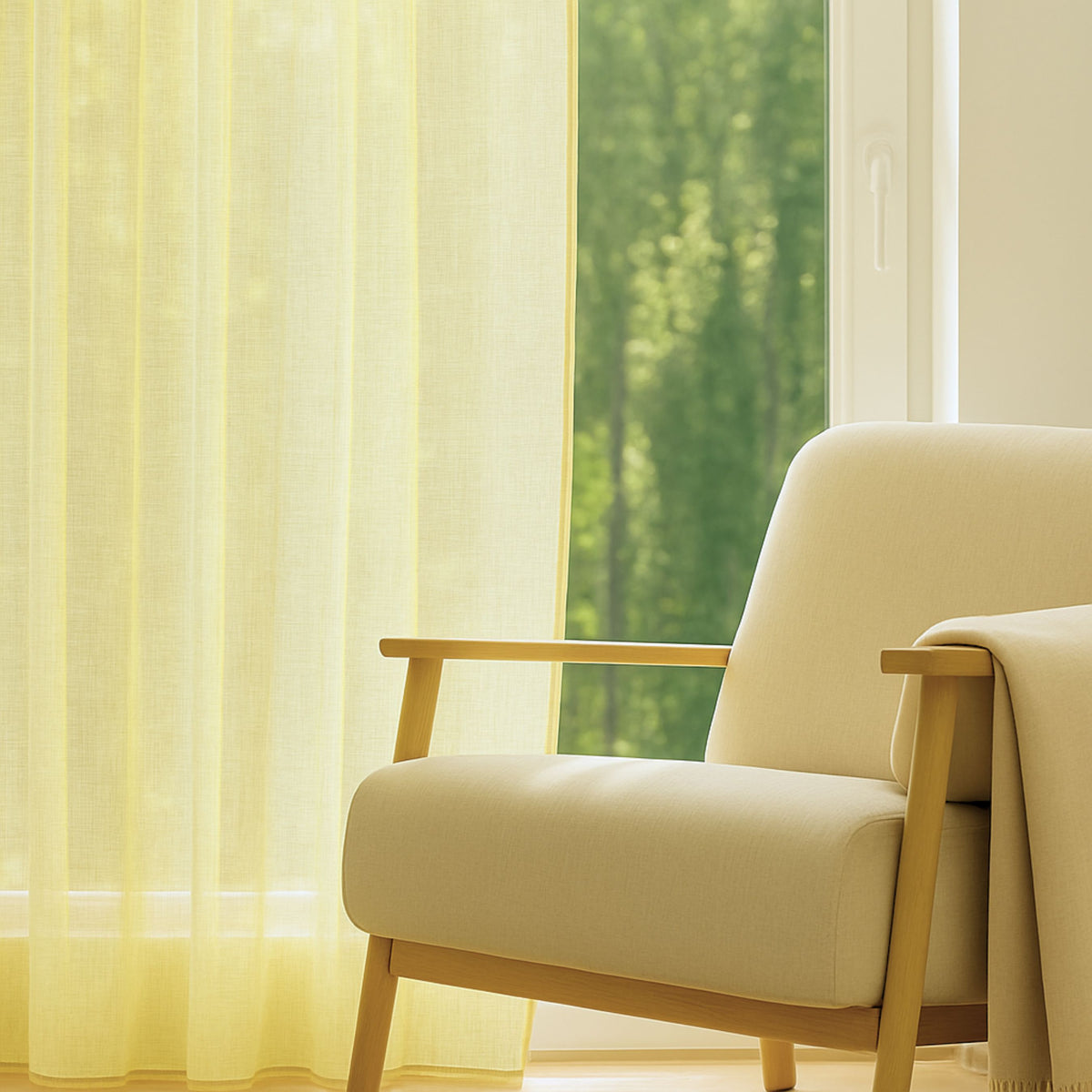 "Leinenvorhang" Tagesvorhang gelb Erin