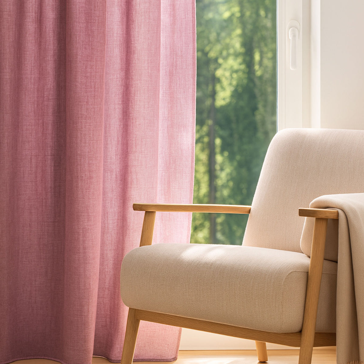 "Linen curtain" day curtain violet Erin