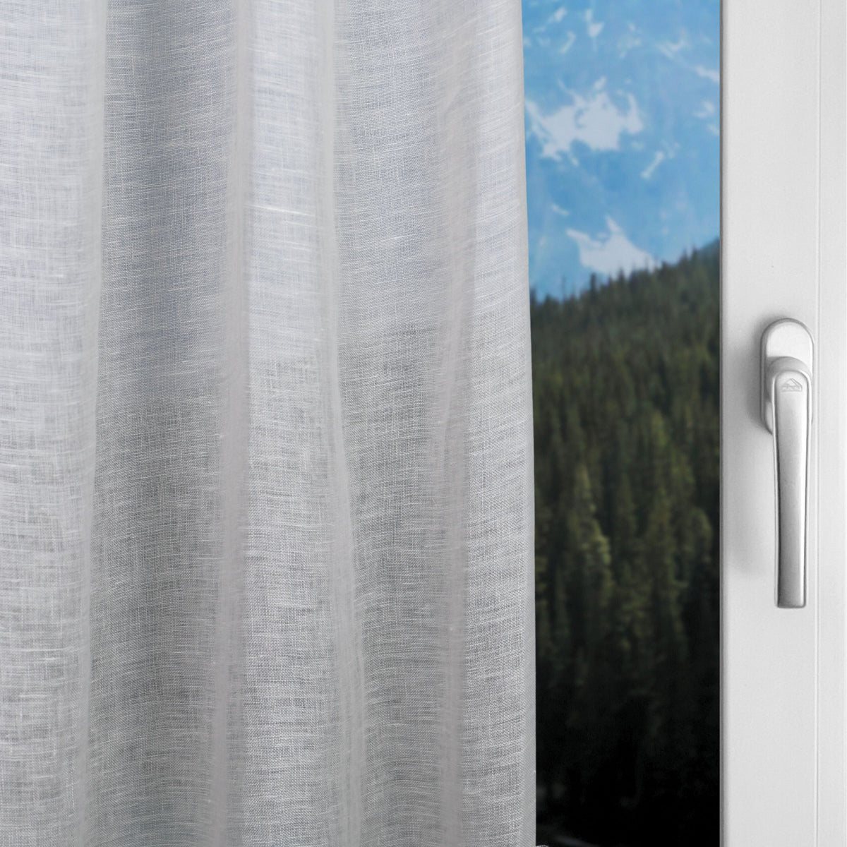 "Rideau en lin" Curtain quotidien Gray Erin