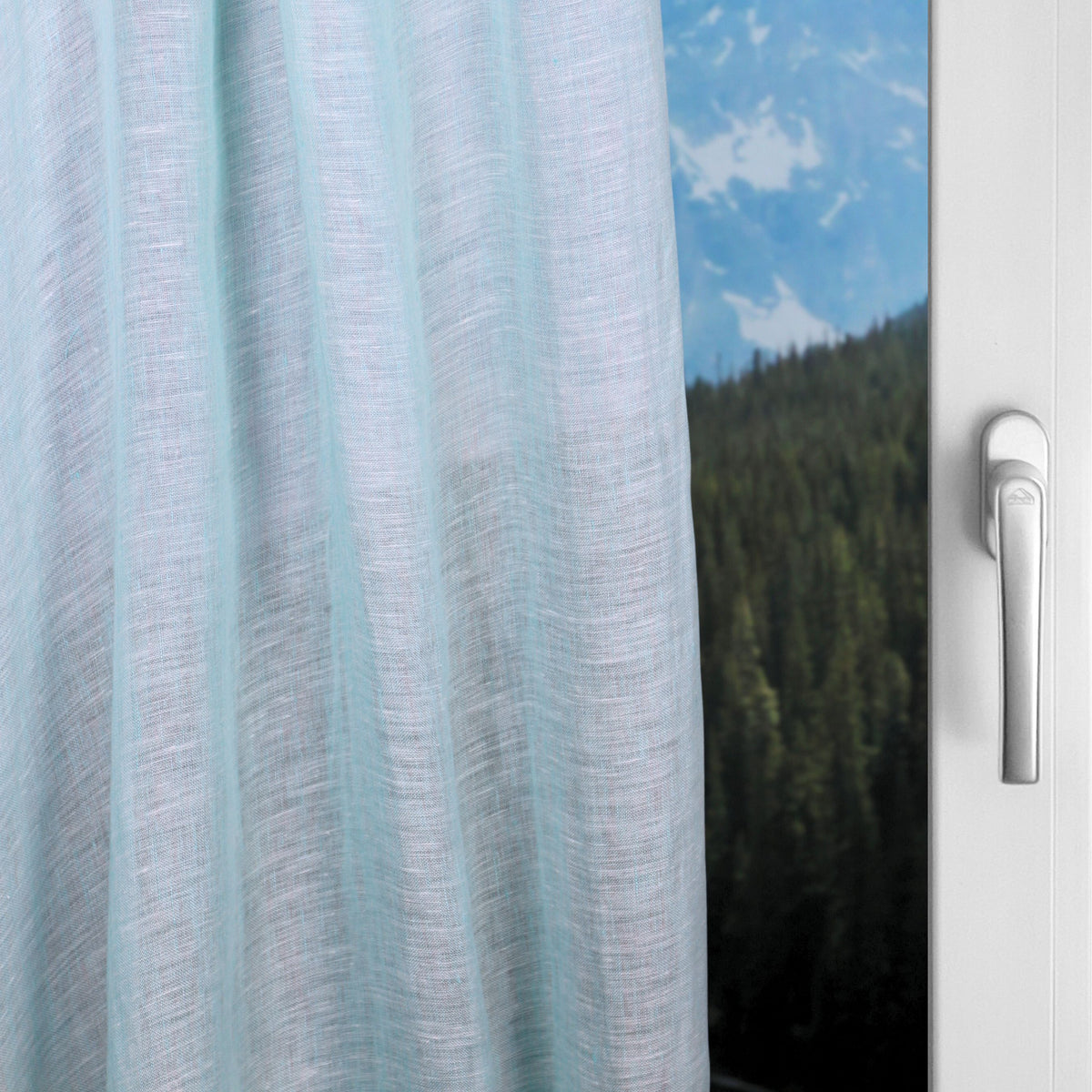 "Linen curtain" day curtain turquoise Erin