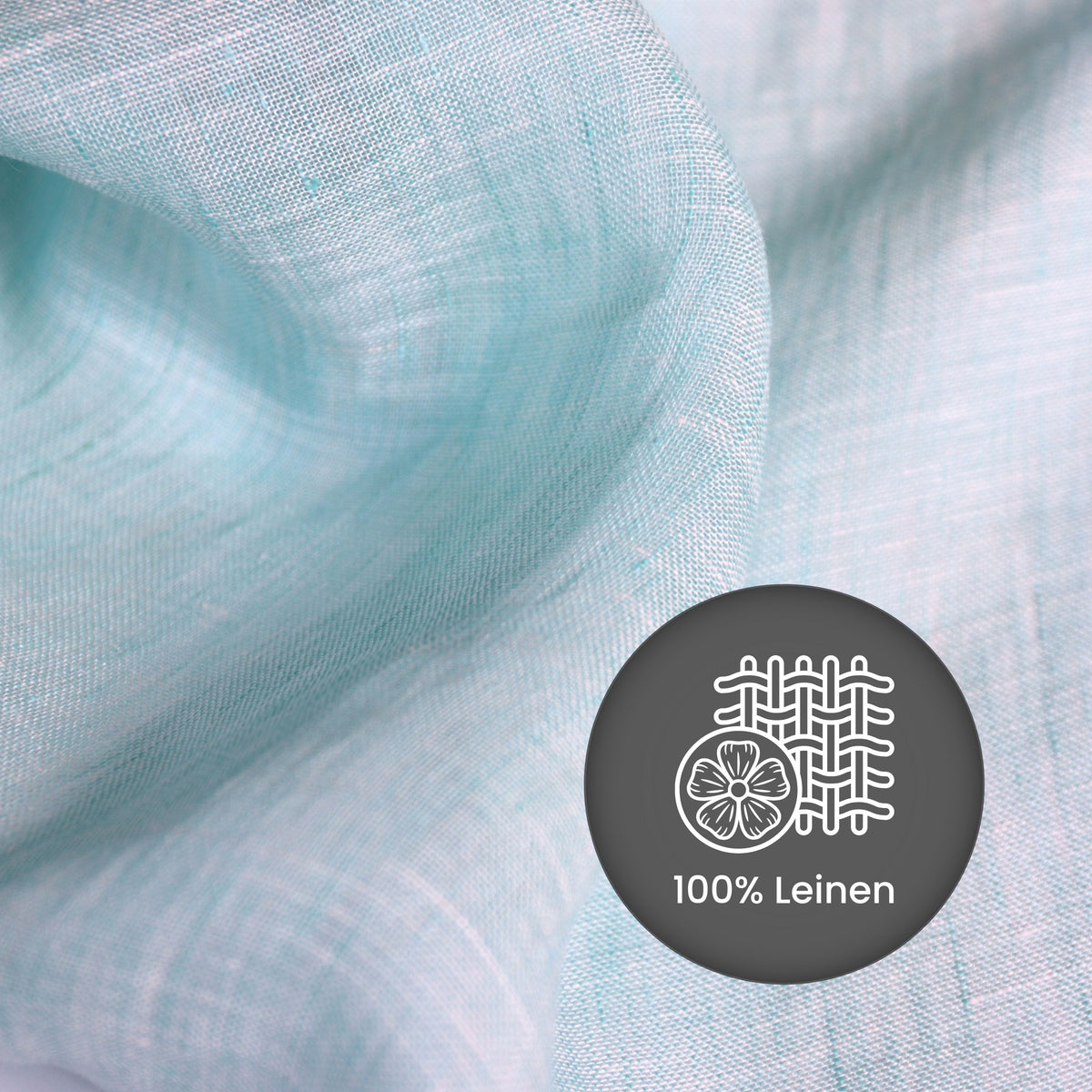 "Linen curtain" day curtain turquoise Erin