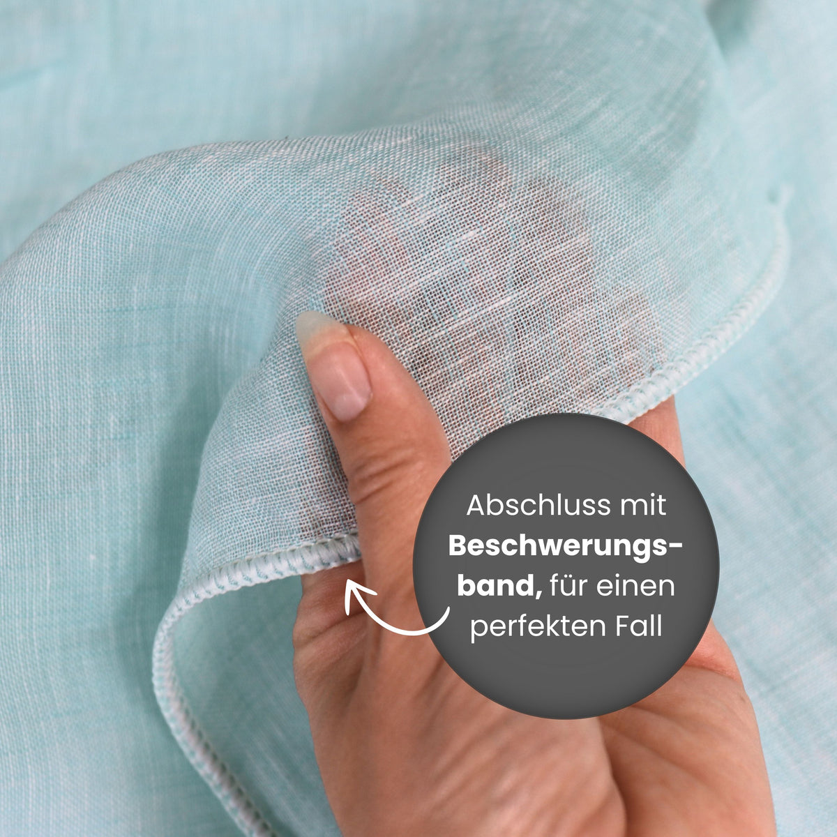 "Linen curtain" day curtain turquoise Erin