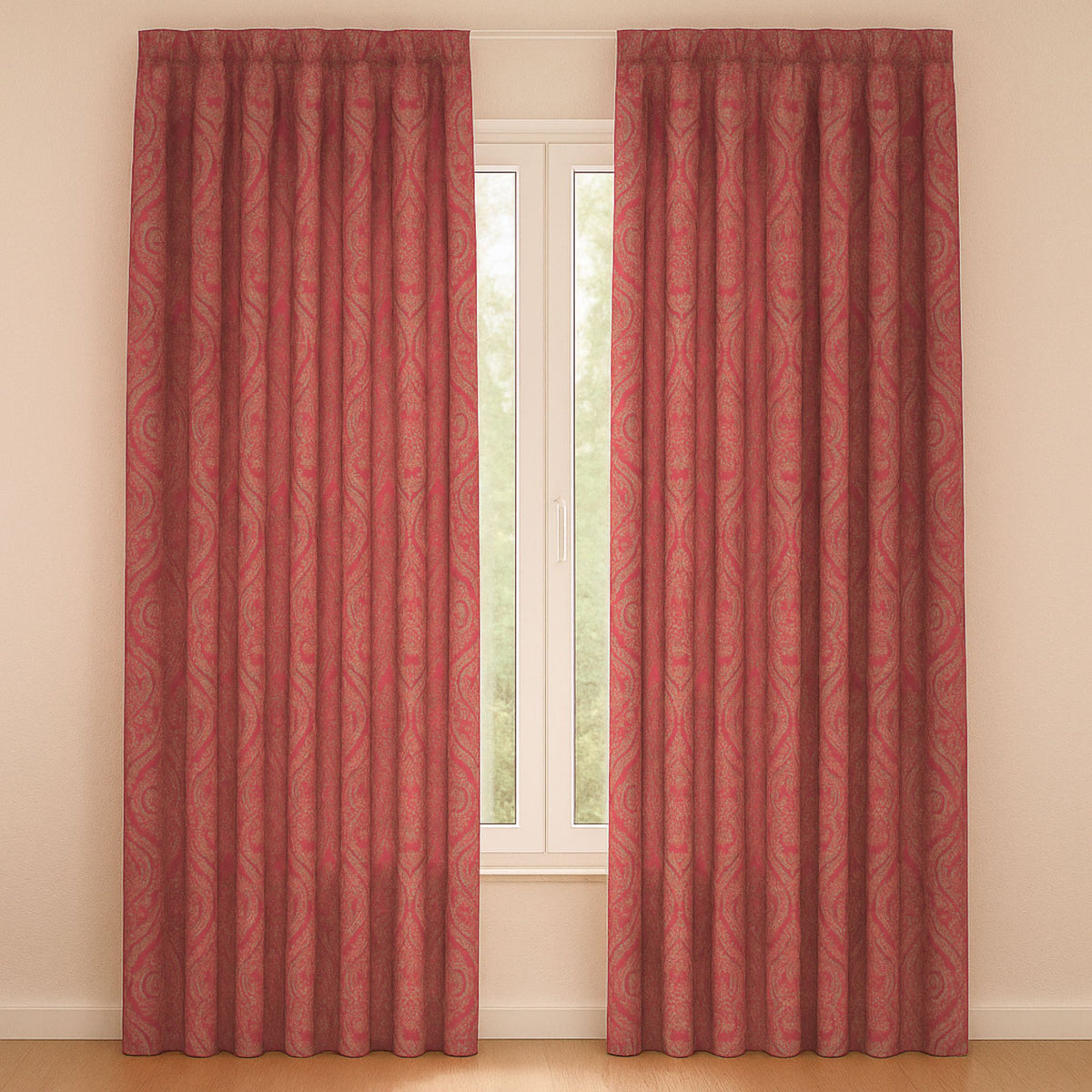 Red night curtain Anton