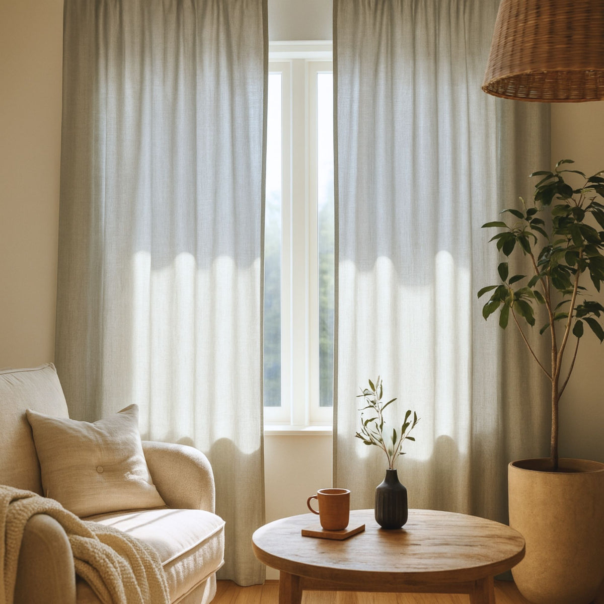 Tenda intermedia grigio tenue Emma