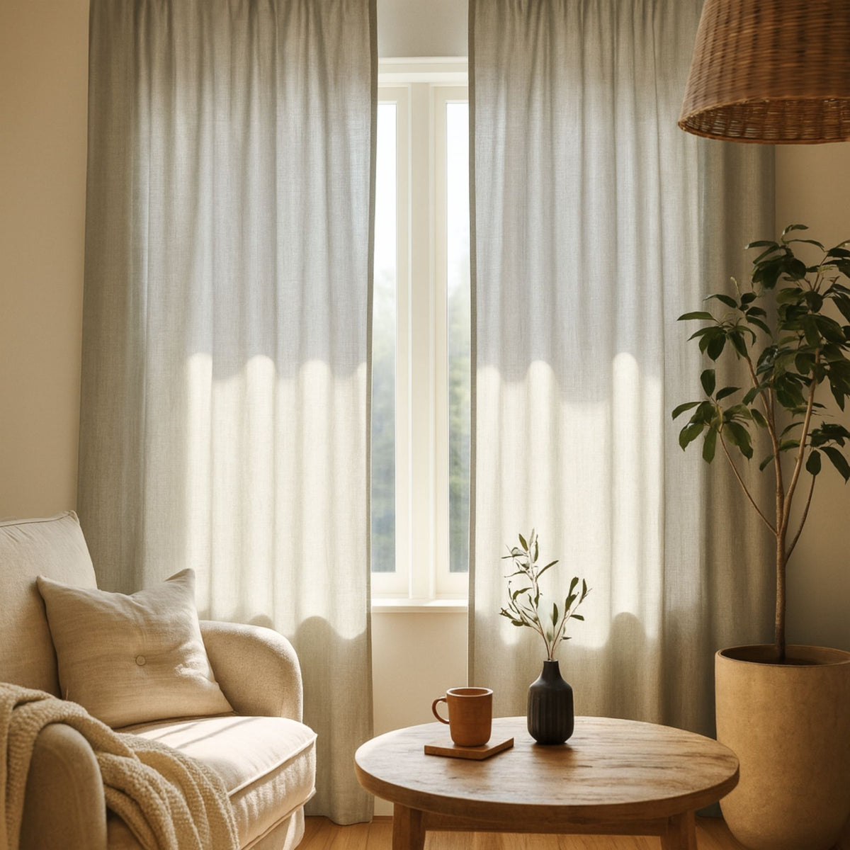 In-Between Curtain beige grey Emma