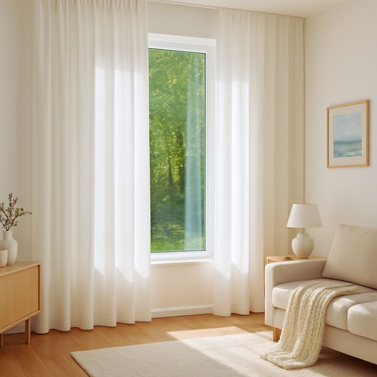 Rideau en coton Weiss Dewi