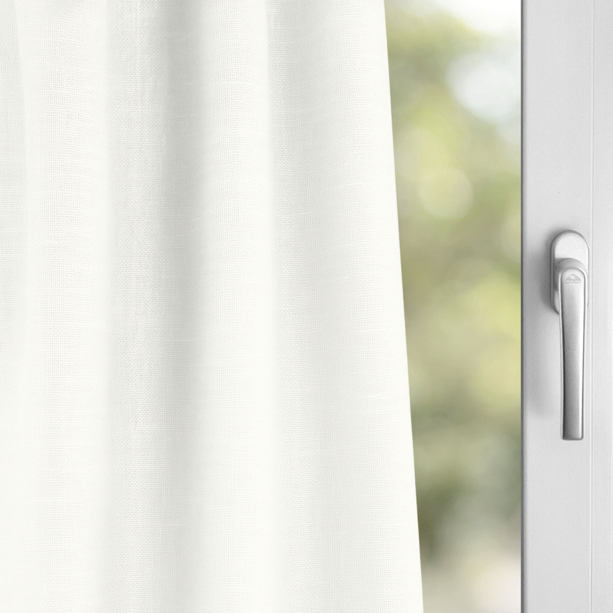 Rideau en coton off-blanc dewi