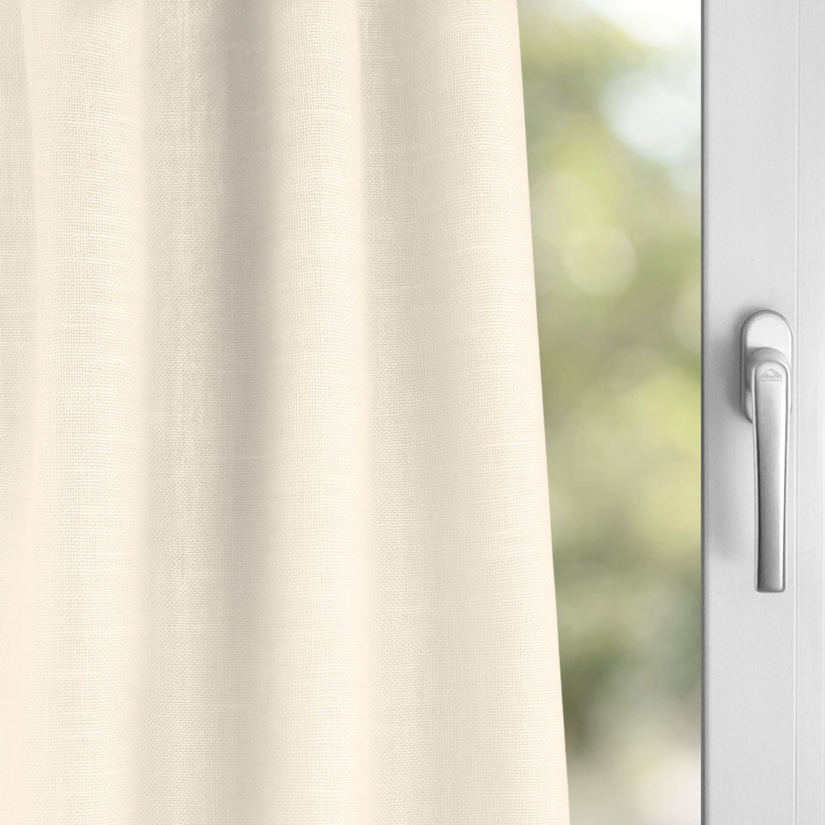 Rideau en coton Écru Dewi