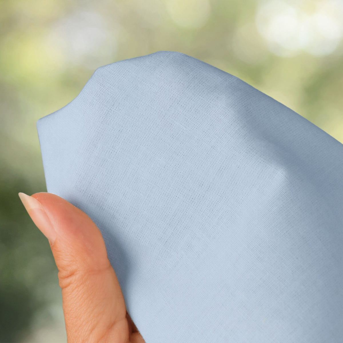 Rideau en coton Hellblau Dewi