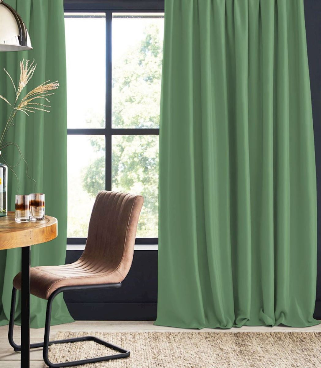 &quot;Linen curtain&quot; night curtain green Edda