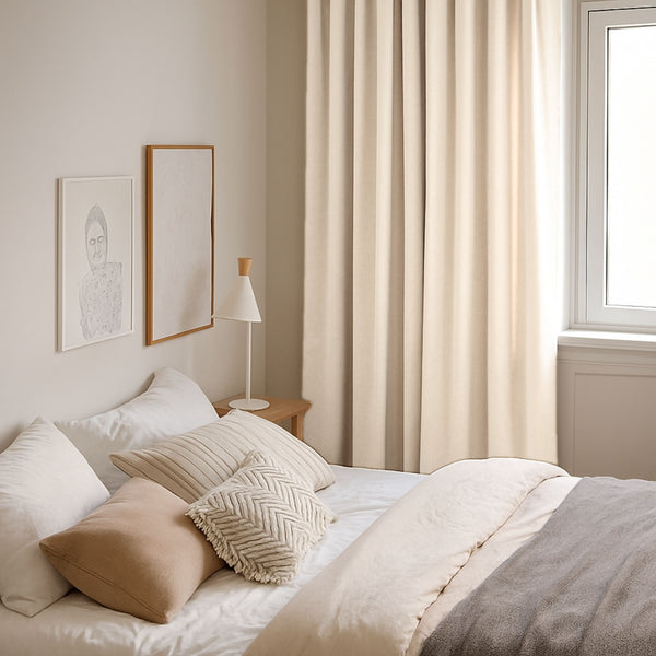 Night curtain "velvet curtain" light beige velvet
