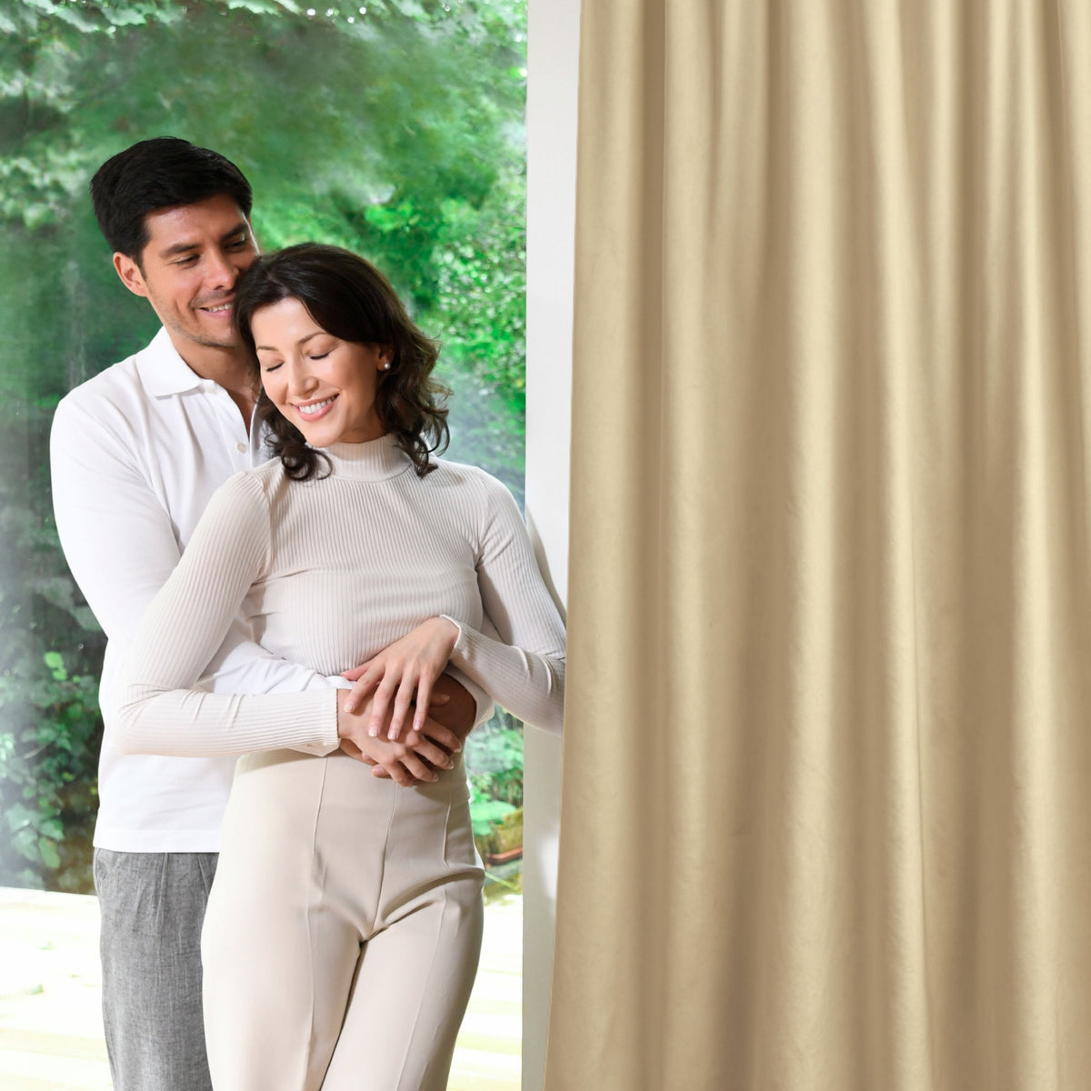 Nachtvorhang "Samtvorhang" beige Velvet