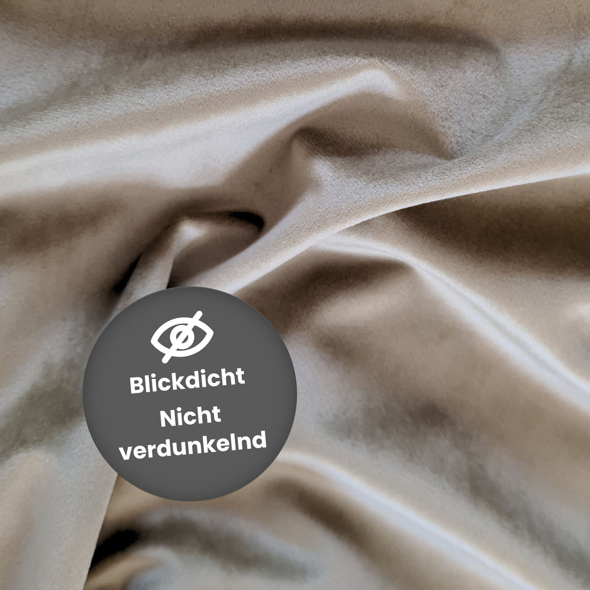 Nachtvorhang "Samtvorhang" dunkelbeige Velvet