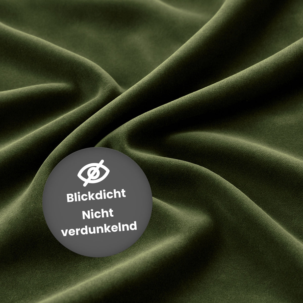 Nachtvorhang "Samtvorhang" olivgrün Velvet