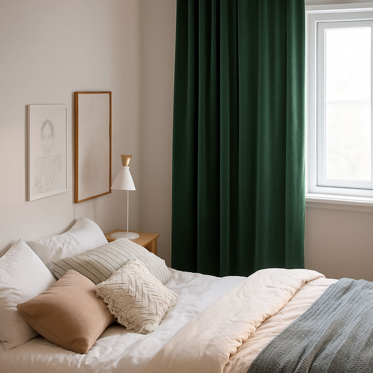 Nachtvorhang "Samtvorhang" moosgrün Velvet