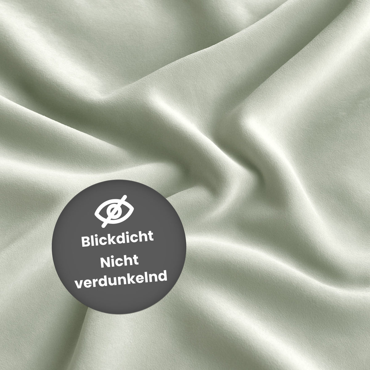 Nachtvorhang "Samtvorhang" weiss grün Velvet