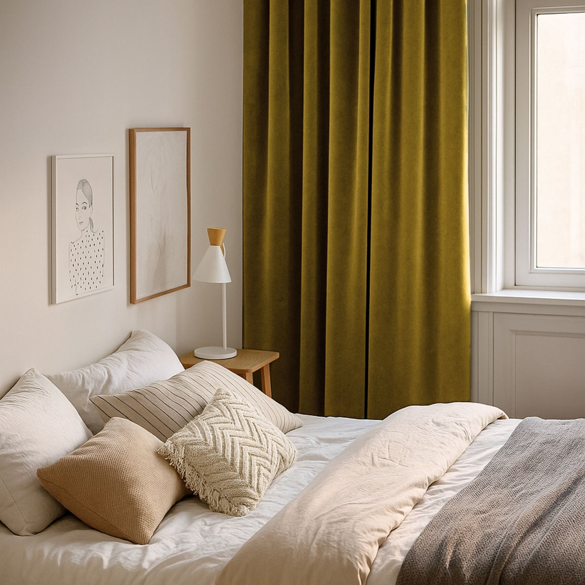 Nachtvorhang "Samtvorhang" ockerbraun Velvet