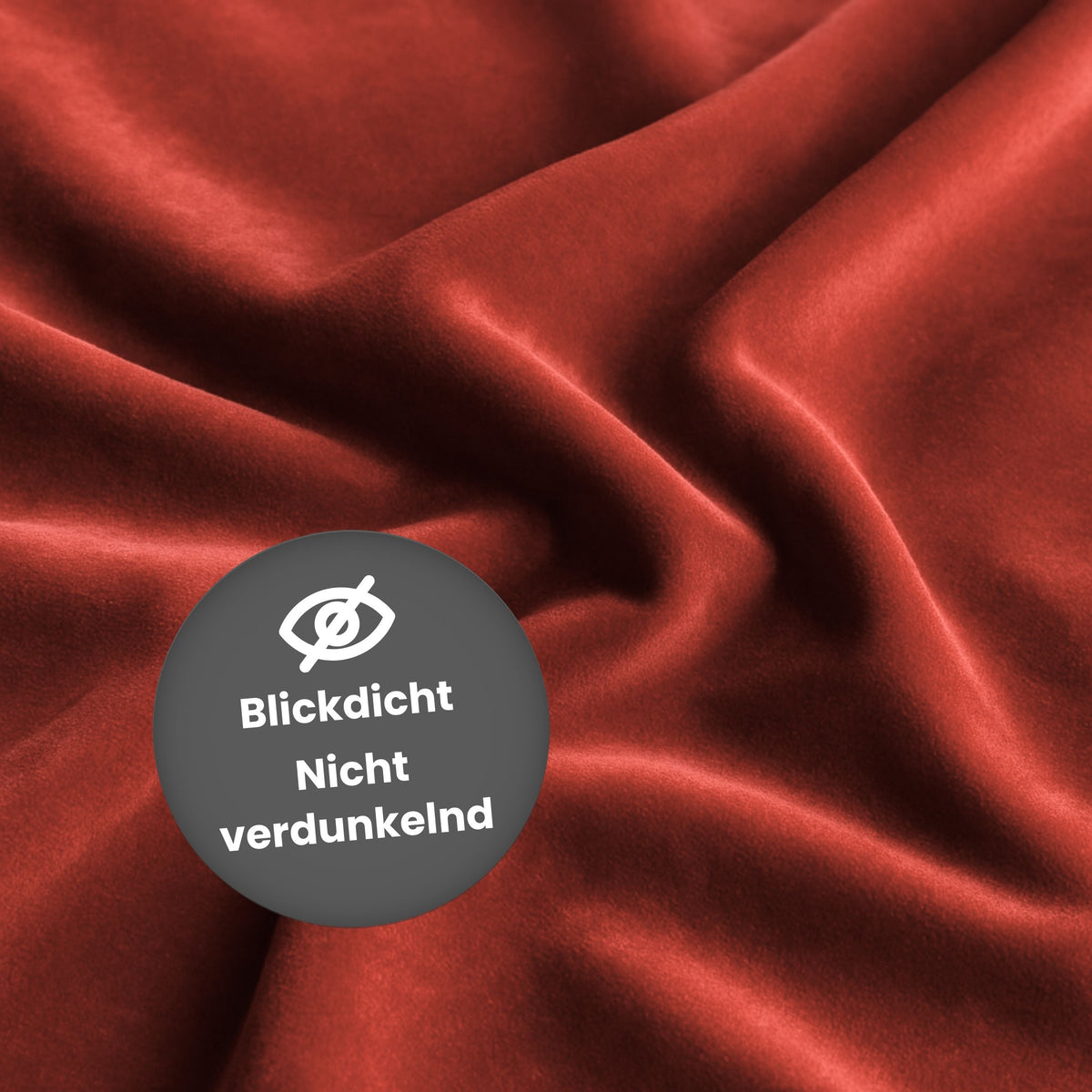 Nachtvorhang "Samtvorhang" ziegelrot Velvet