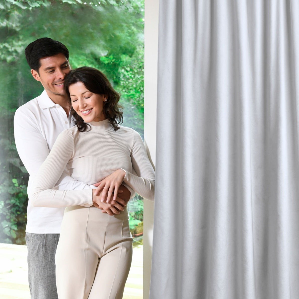 Nachtvorhang "Samtvorhang" frostblau Velvet