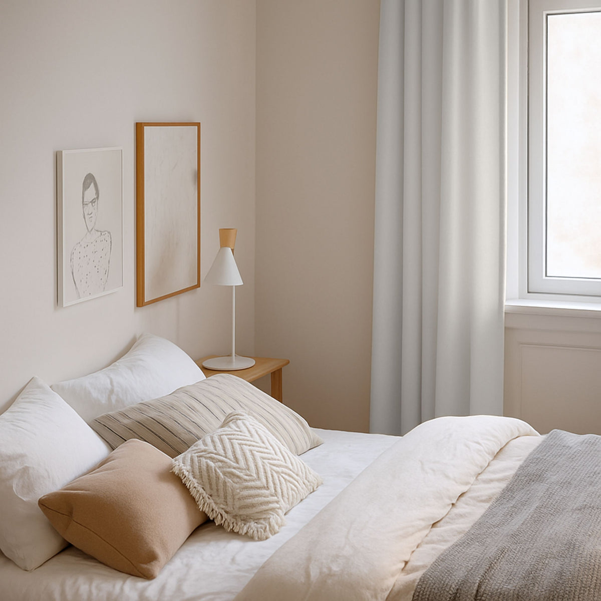 Nachtvorhang "Samtvorhang" hellgrau Velvet