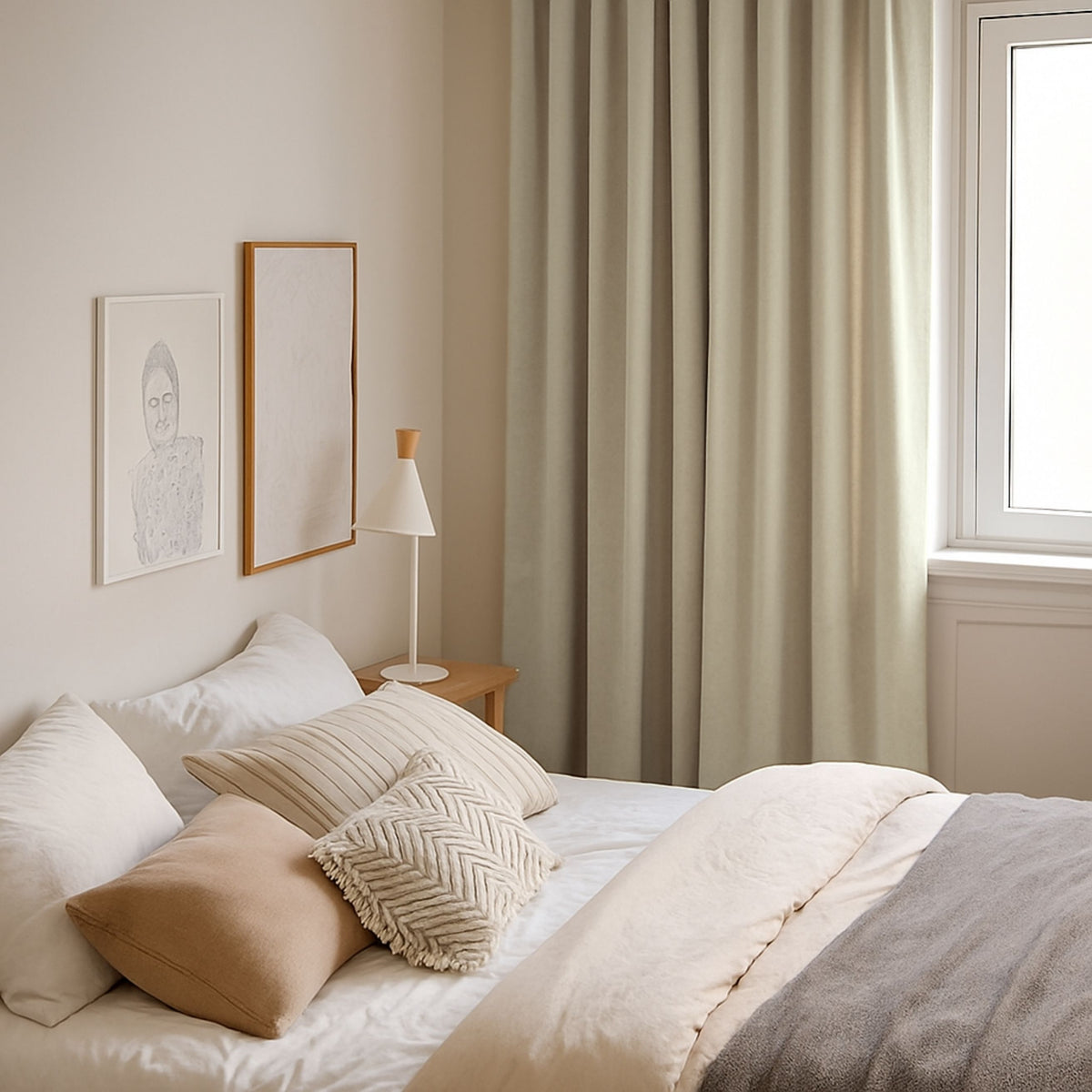 Nachtvorhang "Samtvorhang" kieselgrau Velvet