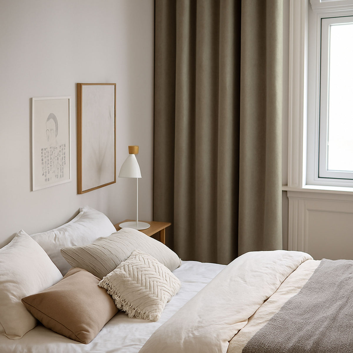 Nachtvorhang "Samtvorhang" steingrau Velvet