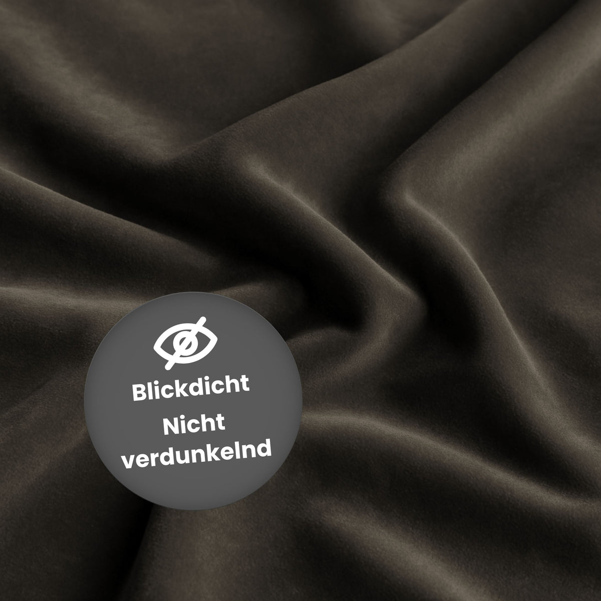 Nachtvorhang "Samtvorhang" dunkelbraun Velvet