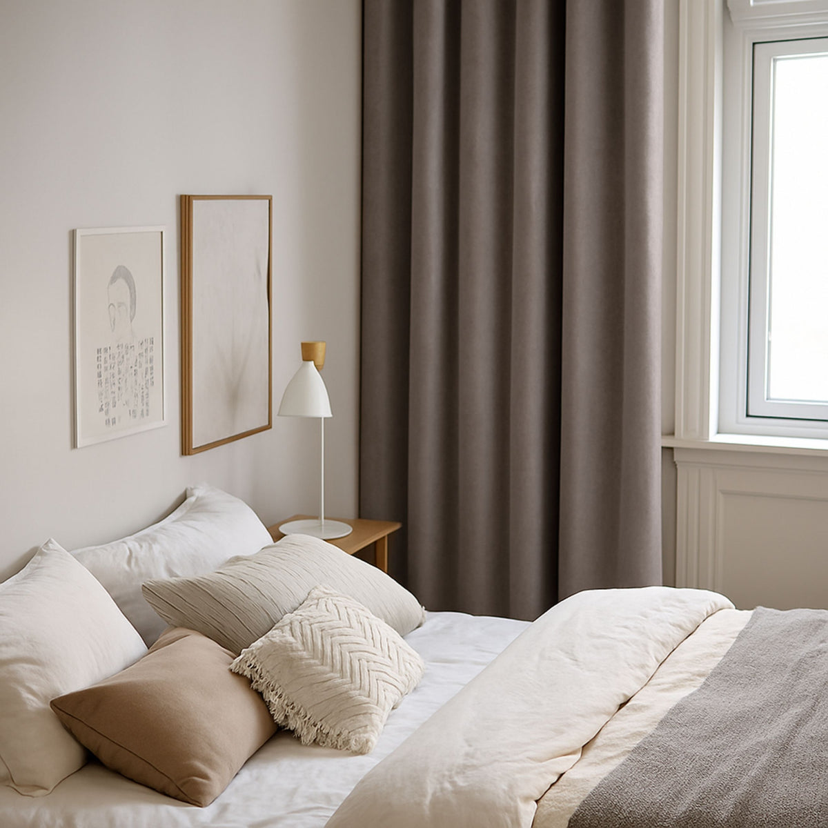 Nachtvorhang "Samtvorhang" taupe Velvet