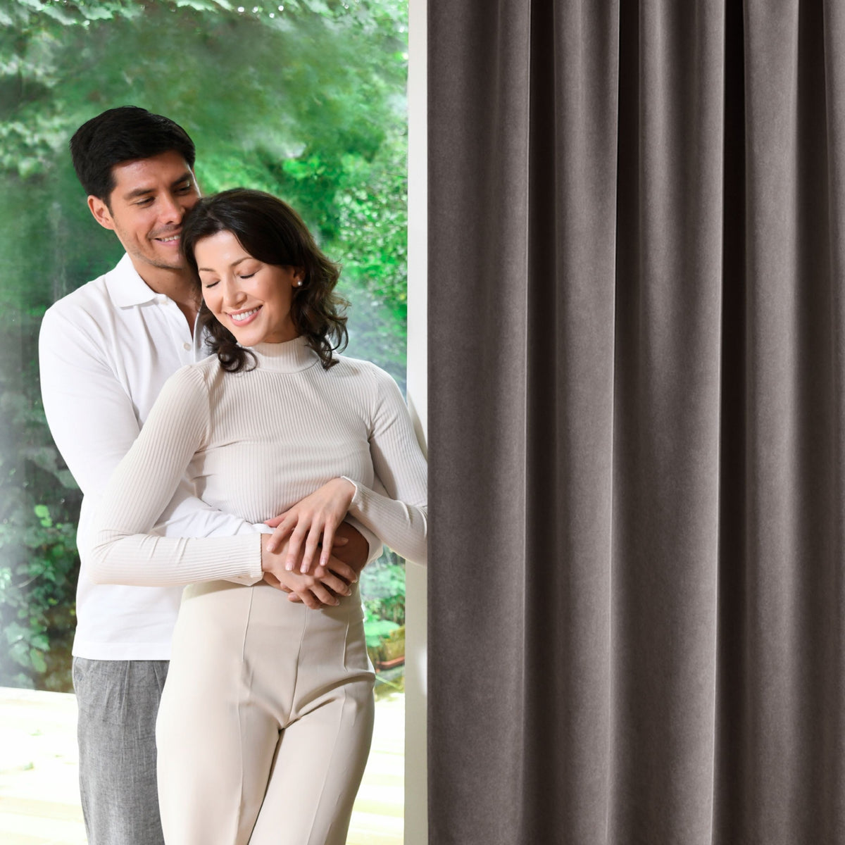 Nachtvorhang "Samtvorhang" taupe Velvet