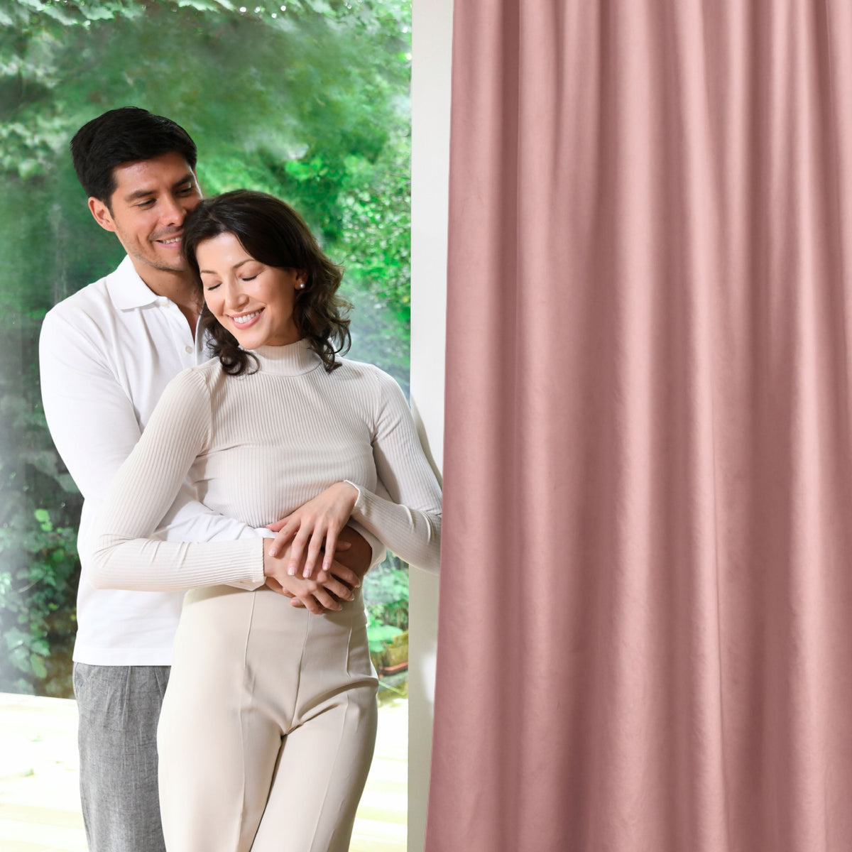 Nachtvorhang "Samtvorhang" altrosa Velvet