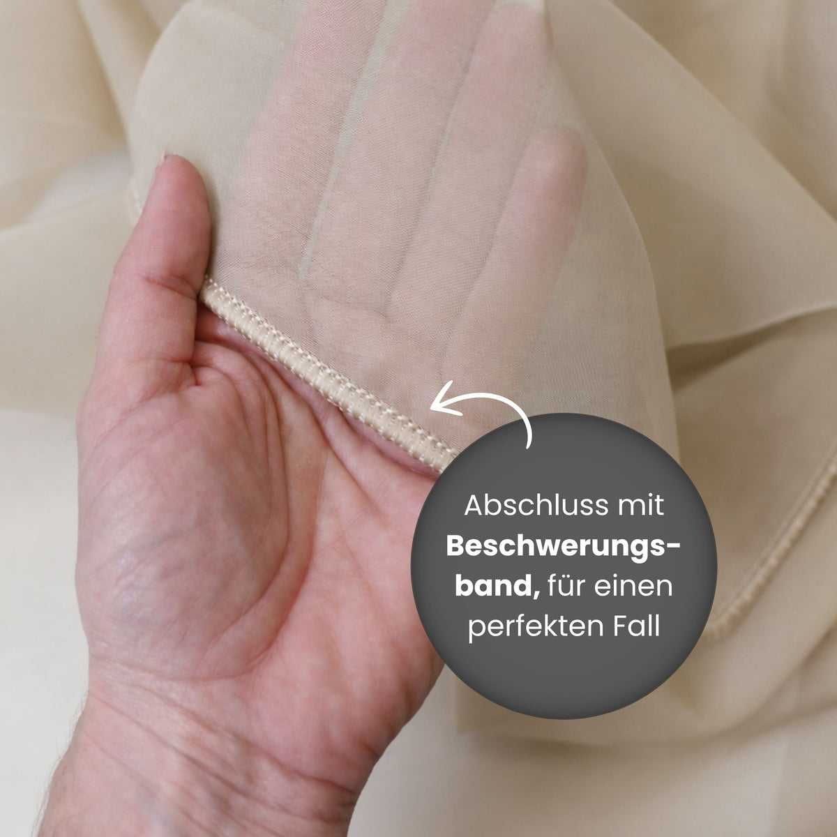 Tenda da giorno beige scuro Eliane
