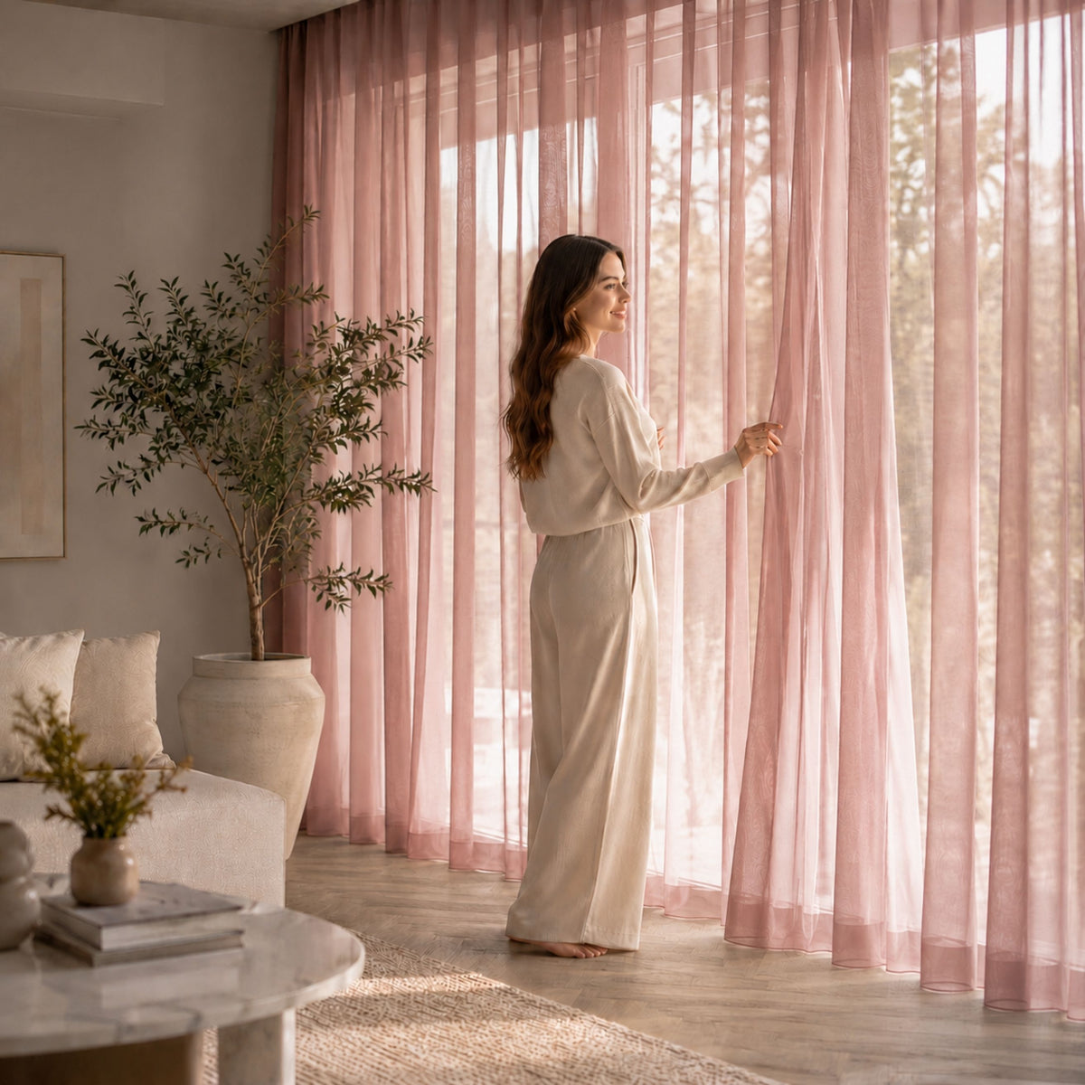 Tenda da giorno rosa scuro Eliane