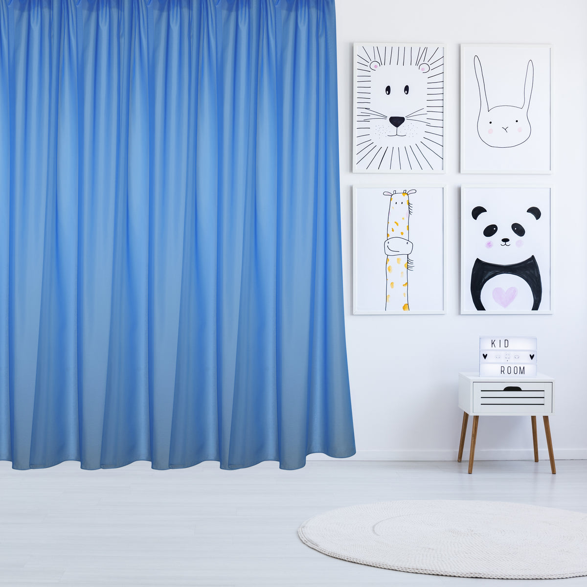 Day curtain steel blue Eliane