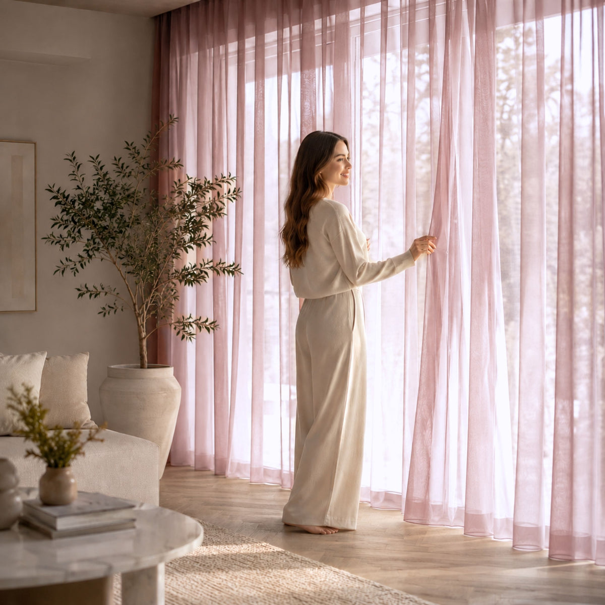 Tenda da giorno beige Eliane
