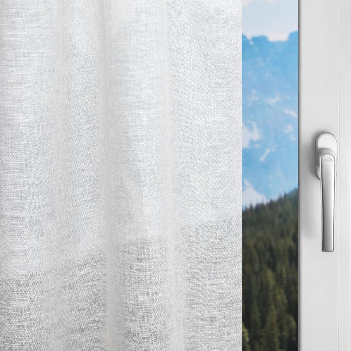 "Linen curtain" day curtain white Juist
