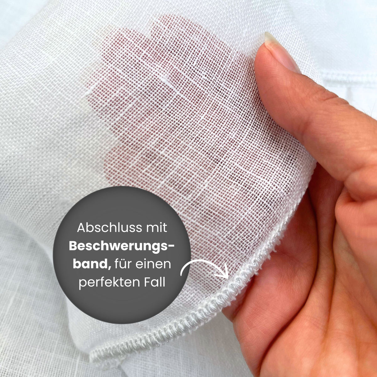 "Linen curtain" day curtain white Juist